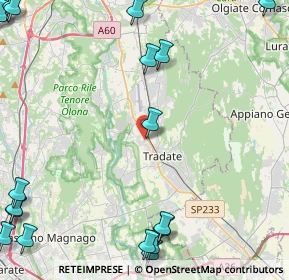 Mappa Via Giacomo Brodolini, 21049 Tradate VA, Italia (7.2385)