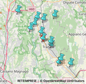 Mappa Via Giacomo Brodolini, 21049 Tradate VA, Italia (3.49385)