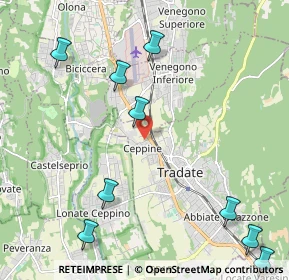 Mappa Via Giacomo Brodolini, 21049 Tradate VA, Italia (3.115)