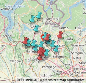 Mappa Via Giacomo Brodolini, 21049 Tradate VA, Italia (9.9325)