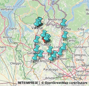 Mappa Via Brodolini Giacomo, 21049 Tradate VA, Italia (10.191)