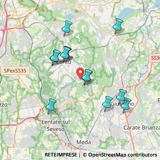 Mappa Via Umbria, 22063 Cantù CO, Italia (3.61077)