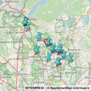 Mappa Via Umbria, 22063 Cantù CO, Italia (6.84474)