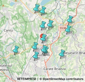 Mappa Arosio - Via Oberdan - Passaggio Livello, 22060 Arosio CO, Italia (3.58385)