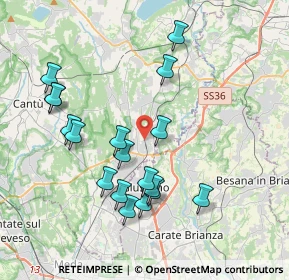 Mappa Arosio - Via Oberdan - Passaggio Livello, 22060 Arosio CO, Italia (3.855)