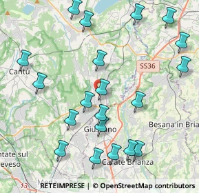 Mappa Arosio - Via Oberdan - Passaggio Livello, 22060 Arosio CO, Italia (4.701)