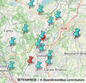 Mappa Arosio - Via Oberdan - Passaggio Livello, 22060 Arosio CO, Italia (4.3975)