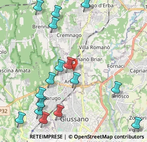 Mappa Arosio - Via Oberdan - Passaggio Livello, 22060 Arosio CO, Italia (2.6025)