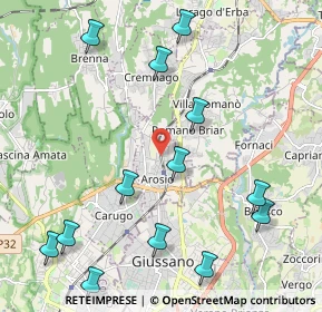 Mappa Arosio - Via Oberdan - Passaggio Livello, 22060 Arosio CO, Italia (2.53692)