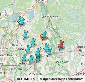 Mappa Via dei Pini, 23887 Olgiate Molgora LC, Italia (7.10333)