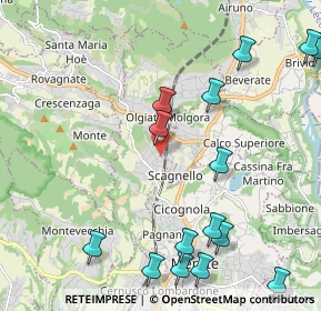 Mappa Via dei Pini, 23887 Olgiate Molgora LC, Italia (2.686)