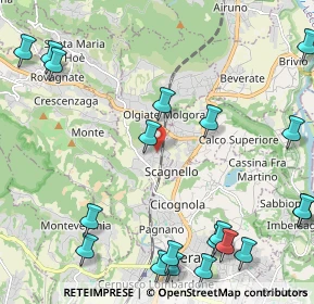 Mappa Via dei Pini, 23887 Olgiate Molgora LC, Italia (2.988)