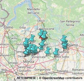 Mappa Via dei Pini, 23887 Olgiate Molgora LC, Italia (11.6845)