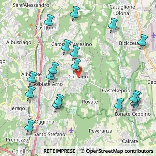 Mappa Via Castiglioni, 21040 Carnago VA, Italia (2.56889)