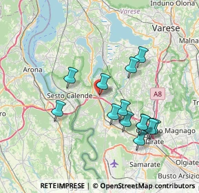 Mappa Via Felice Cavallotti, 21029 Vergiate VA, Italia (6.94692)