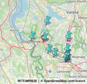 Mappa Via Felice Cavallotti, 21029 Vergiate VA, Italia (7.26545)