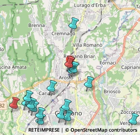 Mappa Via Prealpi, 22060 Arosio CO, Italia (2.63211)