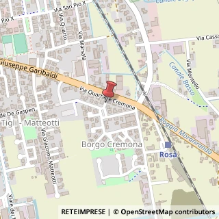 Mappa Via Quartiere Cremona, 72, 36027 Rosà, Vicenza (Veneto)