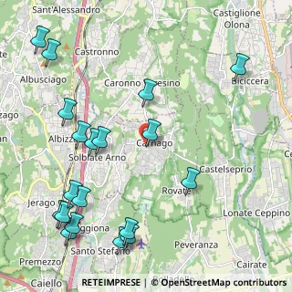 Mappa Via Galliano, 21040 Carnago VA, Italia (2.71684)