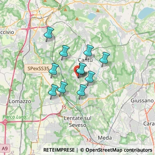 Mappa Via San Francesco, 22060 Carimate CO, Italia (2.42182)