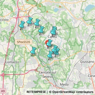 Mappa Via San Francesco, 22060 Carimate CO, Italia (2.86545)