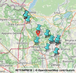 Mappa Via San Francesco, 22060 Carimate CO, Italia (6.92882)