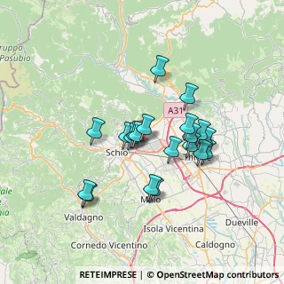 Mappa Via Abruzzi, 36015 Schio VI, Italia (5.656)