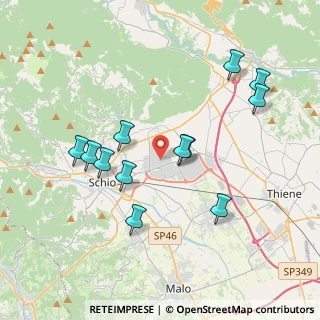 Mappa Via Abruzzi, 36015 Schio VI, Italia (3.76417)