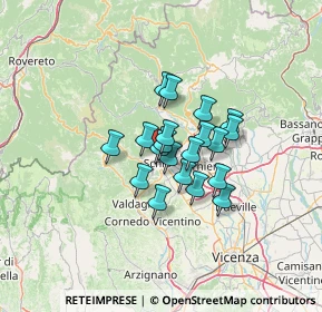 Mappa Via Santissima Trinità, 36015 Schio VI, Italia (8.322)