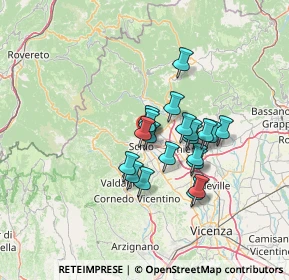 Mappa Via Santissima Trinità, 36015 Schio VI, Italia (9.8595)