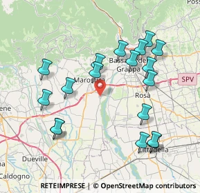 Mappa 36055 Nove VI, Italia (8.09556)