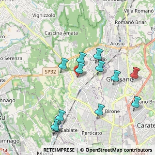 Mappa Via Montebello, 22066 Mariano Comense CO, Italia (2.06833)