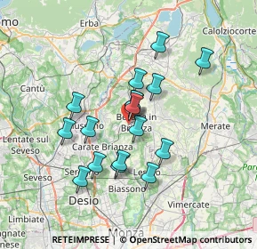 Mappa Via G. Segantini, 20842 Besana In Brianza MB, Italia (5.74529)
