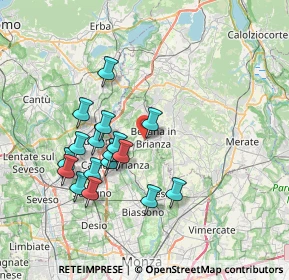 Mappa Via G. Segantini, 20842 Besana In Brianza MB, Italia (6.83706)