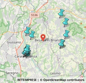 Mappa Via G. Segantini, 20842 Besana In Brianza MB, Italia (3.97214)