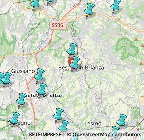 Mappa Via G. Segantini, 20842 Besana In Brianza MB, Italia (6.636)