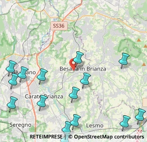 Mappa Via G. Segantini, 20842 Besana In Brianza MB, Italia (6.29056)