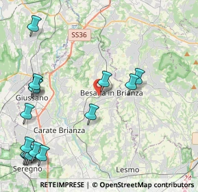 Mappa Via G. Segantini, 20842 Besana In Brianza MB, Italia (5.52)