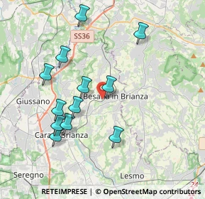 Mappa Via G. Segantini, 20842 Besana In Brianza MB, Italia (3.765)