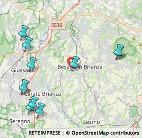 Mappa Via G. Segantini, 20842 Besana In Brianza MB, Italia (5.30818)