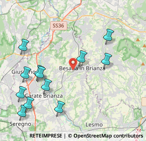 Mappa Via G. Segantini, 20842 Besana In Brianza MB, Italia (4.8225)