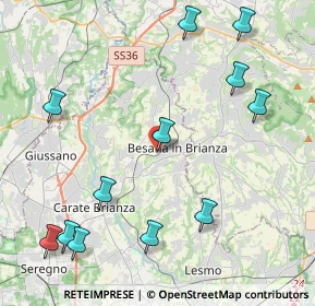 Mappa Via G. Segantini, 20842 Besana In Brianza MB, Italia (5.16417)