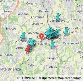Mappa Via G. Segantini, 20842 Besana In Brianza MB, Italia (1.202)