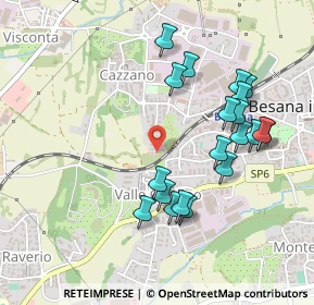 Mappa Via G. Segantini, 20842 Besana In Brianza MB, Italia (0.477)