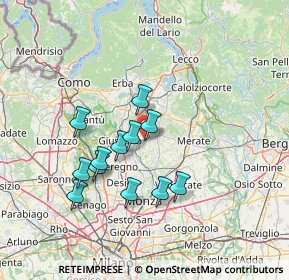 Mappa Via G. Segantini, 20842 Besana In Brianza MB, Italia (12.08917)
