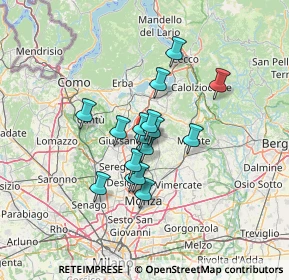 Mappa Via G. Segantini, 20842 Besana In Brianza MB, Italia (9.31875)