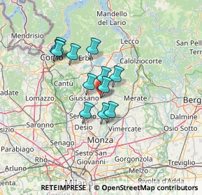 Mappa Via G. Segantini, 20842 Besana In Brianza MB, Italia (9.85917)