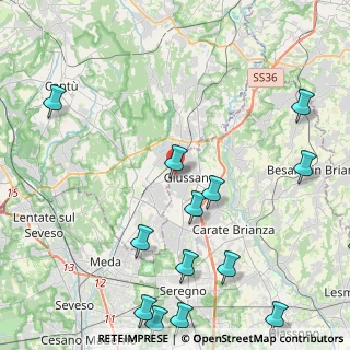 Mappa Via Pietro Mascagni, 20833 Giussano MB, Italia (5.93143)