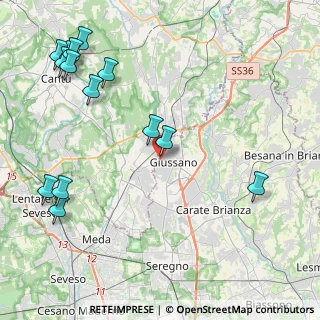 Mappa Via Pietro Mascagni, 20833 Giussano MB, Italia (5.52429)