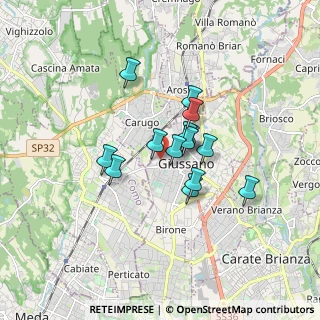 Mappa Via Pietro Mascagni, 20833 Giussano MB, Italia (1.17429)